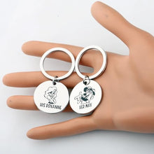 Load image into Gallery viewer, Her Max - His Roxanne Keychain