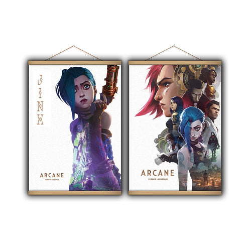 Jinx Vi Scroll Art Print Canvas Hanging Poster