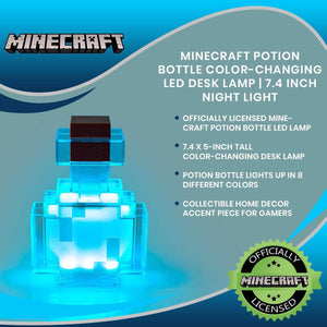 Minecraft Potion Bottle Color-Changing LED Desk Lamp