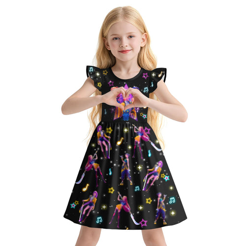 KPop Demon Hunter Dresses for 4-12 Years