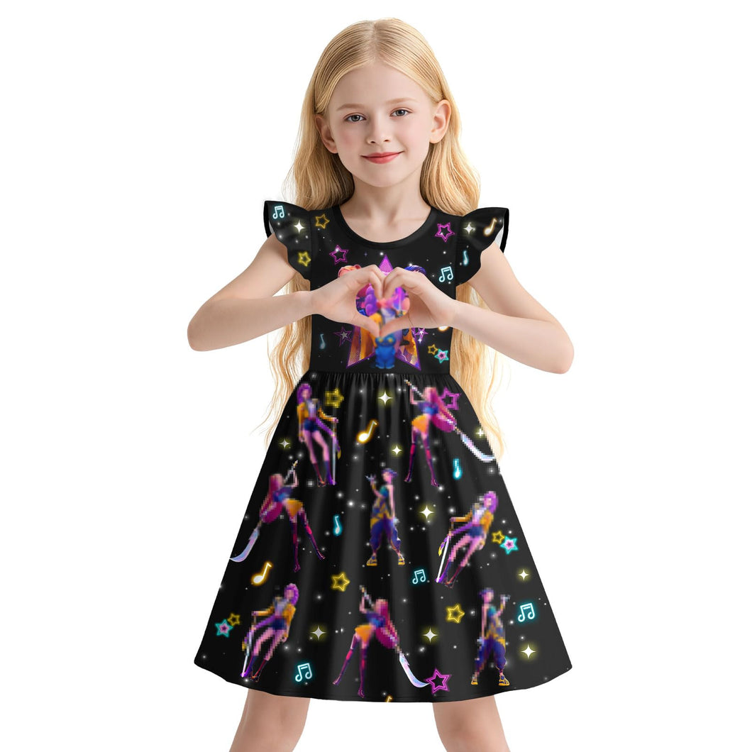 KPop Demon Hunter Dresses for 4-12 Years