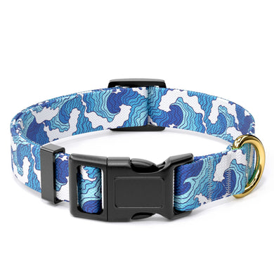 The Great Wave Dog Collar