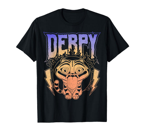 Kpop Demon Hunters Derpy Retro Metal Band Style Logo T-Shirt