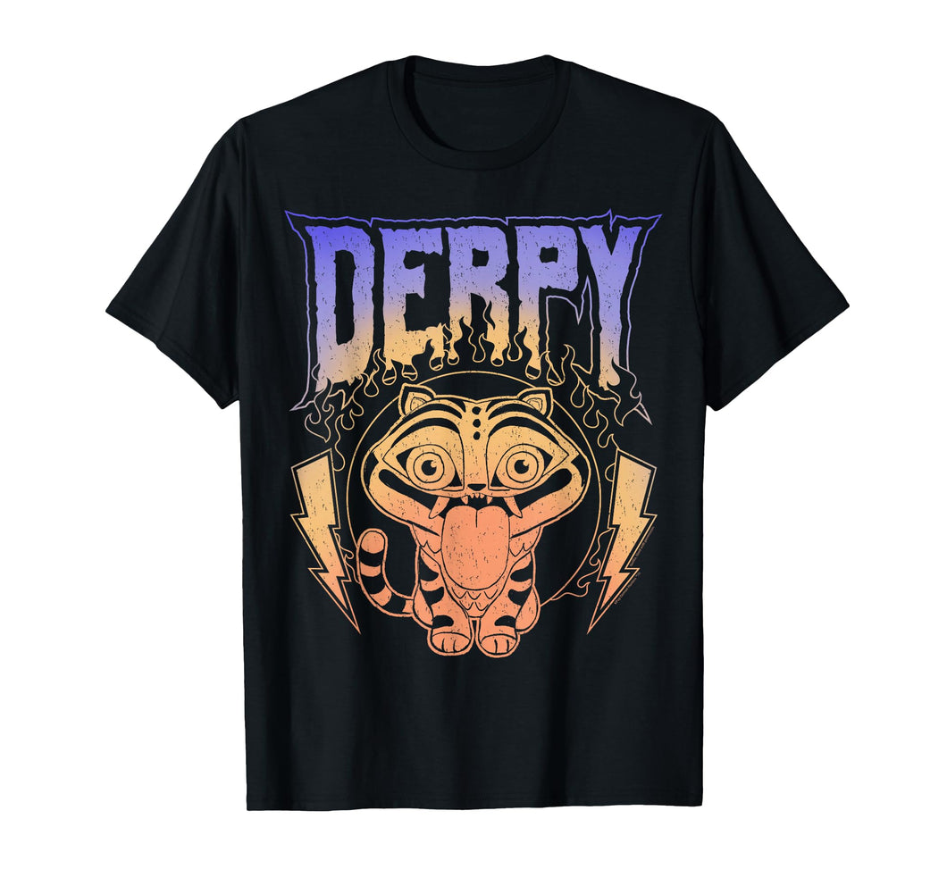 Kpop Demon Hunters Derpy Retro Metal Band Style Logo T-Shirt