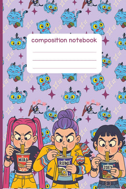 Composition Notebook: K-Pop Inspired Wide Ruled