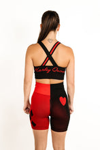Load image into Gallery viewer, Harley Quinn Womens Sports Bra and Biker Shorts 2 Piece Set