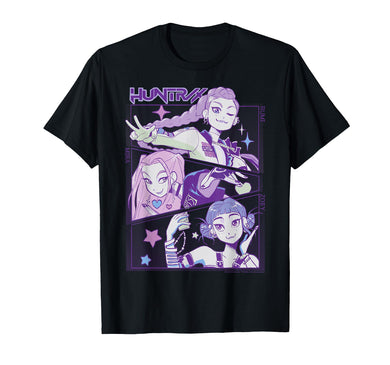 KPop Demon Hunters Huntrix Cute Animated Panels T-Shirt