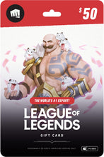 Load image into Gallery viewer, League of Legends $50 Gift Card - NA Server Only [Online Game Code]