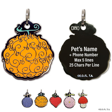 Officially Licensed Devil Fruit Custom Cat & Dog Name Tag