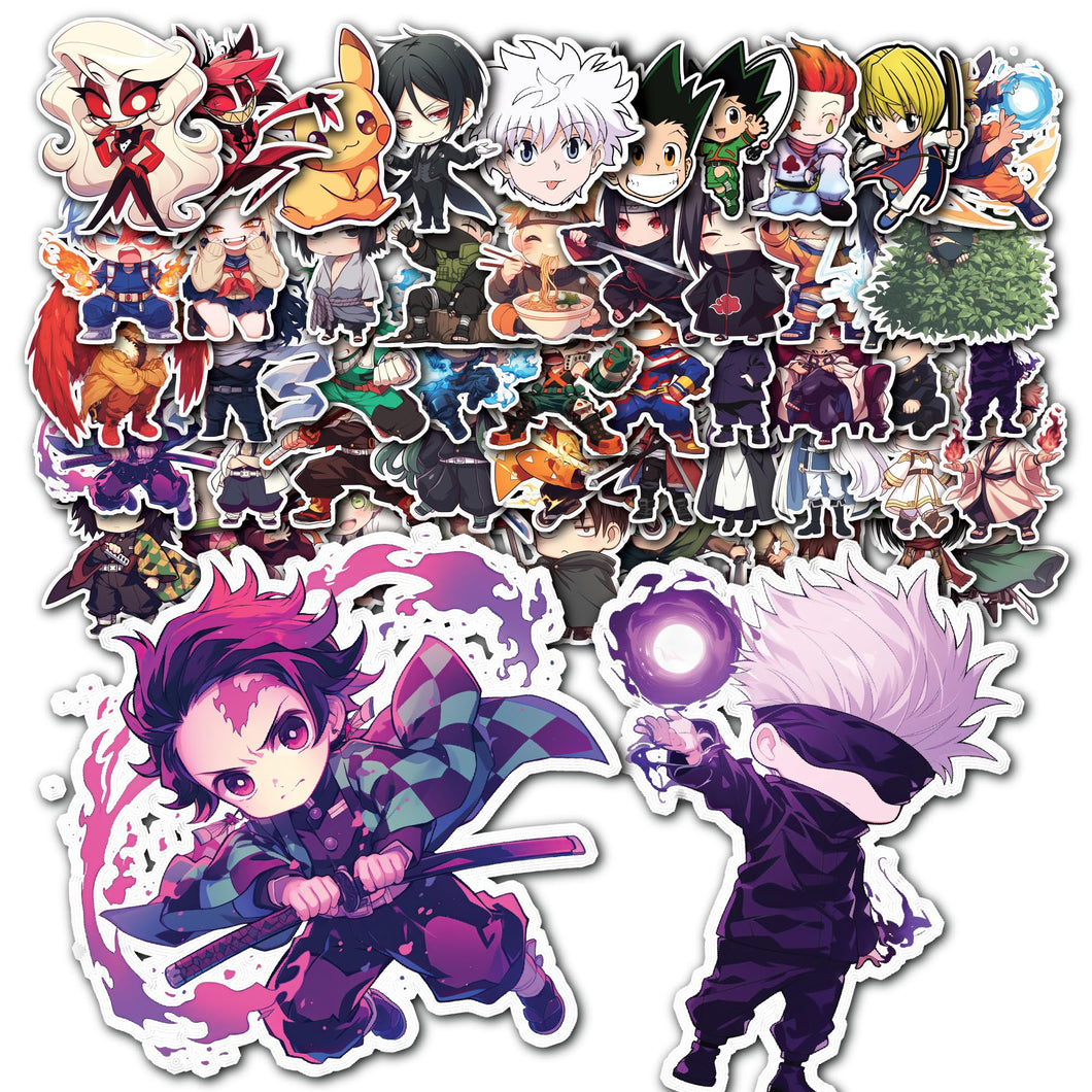 50 Pcs Anime Stickers Mixed Pack