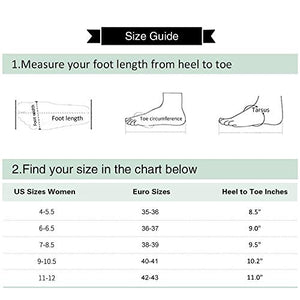 GaraTia Warm Indoor Slippers for Women Fleece Plush Bedroom Winter Boots Grey High Top 7-8.5 M US