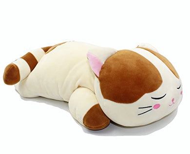 Vintoys Very Soft Cat Big Hugging Pillow Plush Kitten Kitty Stuffed Animals Brown 23.5