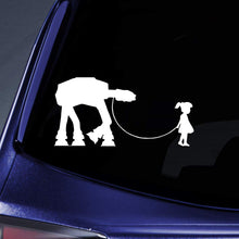 Load image into Gallery viewer, Girl Walking Robot - Sticker Decal