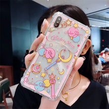Load image into Gallery viewer, iPhone Xs Max Case Cover, Japan Anime Cartoon Sailor Moon Case Shockproof Air Cushion Silicone Soft Phone Case Back Cover for iPhone Xs Max XR 6S 7 8 Plus (Moon, for iPhone Xr)