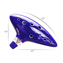 Load image into Gallery viewer, Ohuhu Zelda Ocarina with Song Book (Songs From the Legend of Zelda), 12 Hole Alto C Zelda Ocarinas Play by Link Triforce Gift for Zelda Fans with Display Stand Protective Bag
