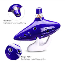 Load image into Gallery viewer, Ohuhu Zelda Ocarina with Song Book (Songs From the Legend of Zelda), 12 Hole Alto C Zelda Ocarinas Play by Link Triforce Gift for Zelda Fans with Display Stand Protective Bag