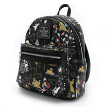 Load image into Gallery viewer, Loungefly Nightmare Before Christmas All Character Mini Backpack Black